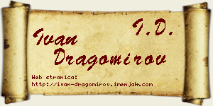 Ivan Dragomirov vizit kartica